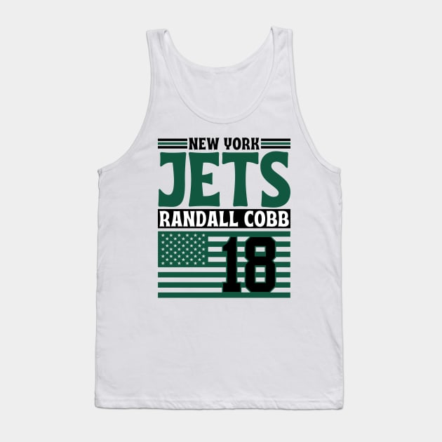 New York Jets Cobb 18 American Flag Football Tank Top by Astronaut.co